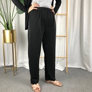 Women Soft Long Pants L - 7 XL 2 Side Pocket Comfortable Slack Aunty Pants Daily Use Seluar Pergi Ke