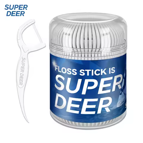 Super Deer Twin Line Dental Floss For Teeth Barreled for Teeth Cleaning Dentistry Tool Toothpicks Pi