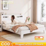 Solid Wood Bed Frame Single/Queen/King Wooden Bed Frame Wood/White Bed Frame Wood White/Wood Bed