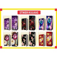 1-DOOR FRIDGE STICKERS, 2-DOOR FRIDGE STICKERS, FLOWER MOTIF FRIDGE WALLPAPER