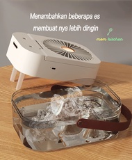(MOM KITCHEN) Kipas Angin AC Mini Fan Portable-Remote Control Bisa Di Lipat