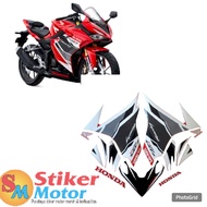 MERAH Cbr 150r 2025 racing red motorcycle body striping sticker