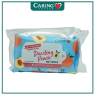 CARING WET WIPES PEACH 10S × 3 (CARING PHARMACY)