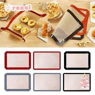 ROXUL Baking Tray, Non-Stick Leak Proof Silicone Baking Mat, Fiber Baking Mat Snap Together Heat Res