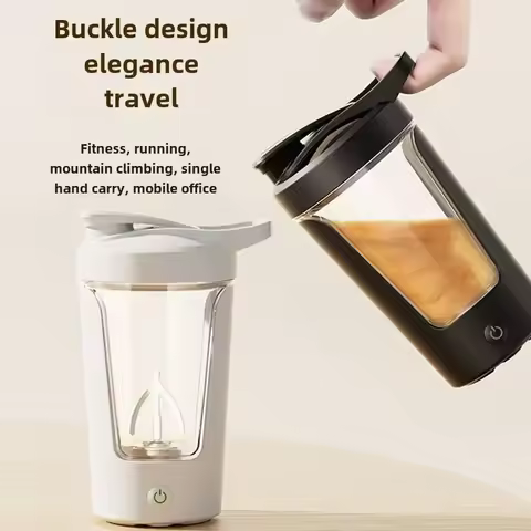 450ml Electric Automatic Mixing Cup Portable Whey Protein Shaker Bottle Battery Powered Fully Automa