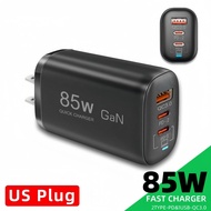 Real 85W GaN USB Type C Charger QC3.0 Quick Charger PPS PD 20-65W Laptop Fast Charging For iPhone 15