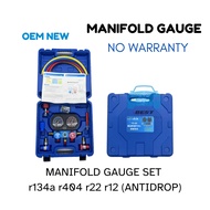 Manifold Gauge Aircond Gas Meter Air Cond Meter Gauge Hose Set r134a r404 r22 r12 | Meter Gas Aircon