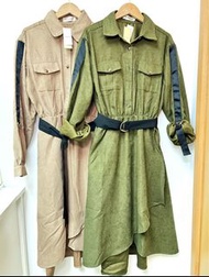 pumpkin port長袖襯衫裙