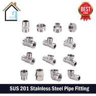 [G Series] DN15/DN20 Stainless Steel Adapters BSPP Male/Female Thread Pipe Joiner Elbow UnionT-Joint