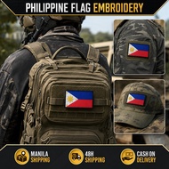 TACTICAL GEAR Combat Tactical Skull Patch Philippines Flag Embroidered Emblem for Backpack Uniform