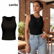 Lovito Women's Summer Basic Sleeveless Tank Top for Ladies L77ED011