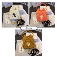 MLB🇰🇷絨面水桶斜挎袋