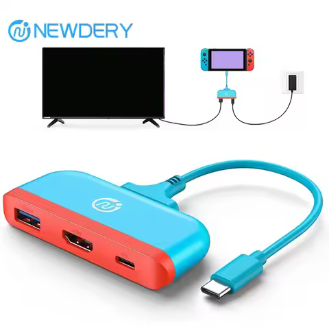 NEWDERY Switch Dock for Nintendo Switch OLED/Steam Deck/Samsung DeX Switch Docking Station for TV Ty