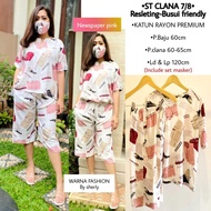 Set 7/8 RAYON Zippers NEWS PAPER PINK/ NAVY