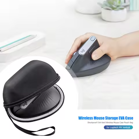 For Logitech MX Vertical Wireless Mouse EVA Case Travel Shockproof Protector Bag