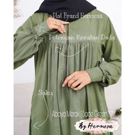 [Hermosa Abaya] Hermosa embossed abaya with sage green peacock motif - sage green abaya - sage green