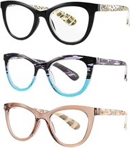 Reading Glasses Blue Light Blocking, Filter UV Ray/Glare Computer Readers Fashion Nerd Eyeglasses Women/Men