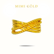 Cincin HardGold Silang Emas 916 D3 JULY