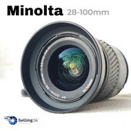 Minolta af zoom 28-100mm f3.5(22)-5.6D Macro Mount A Camera Lens Black Body 55mm Face