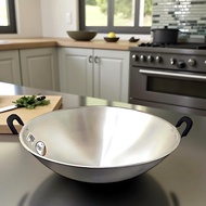 Kuali Aluminium Gaya Taiwan Kuali Goreng Aluminium Bertangkai Dua Taiwan Style Aluminium Double Hand