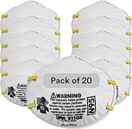 3M Particulate Respirator, 8110S, N95, Smoke, Dust, Grinding, Sanding, Sawing, Sweeping, Smaller Siz