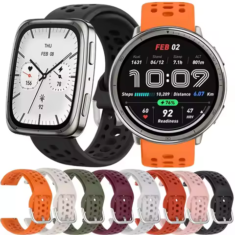 1:1 Official Silicone Strap For Amazfit Active 2 Square Watch Band For For Amazfit Cheetah Square/Bi
