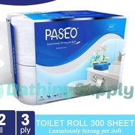 Quality Guaranteed Paseo Elegant Bathroom Roll Toilet Tissue/Tissue Roll - 12 rolls 300s 3ply Cciriyah