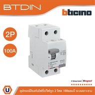 BTicino Main Circuit Breaker To Prevent Leakage/Electric Shock (RCD) Type 2 Poles 100 Amps 30mA BTDI