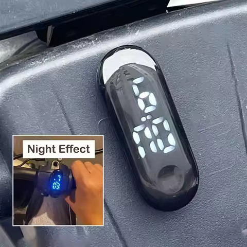 Universal Waterproof Luminous Digital Watch - Stick-On Mount for Motorcycle & EV Dashboard