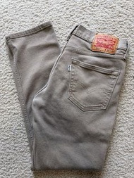 二手 美國購買 Levis Levi‘s 511 Jeans Red 白色旗仔  彈性 修身 Slim 啡色牛仔褲  W32 x L32