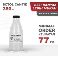Beautiful Bottle with Black Cap (350ml) (1PCS = 77) 26g | JAYA GEMILANG PACKAGING