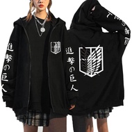 Attack on Titan AOT Print Zipper Hoodie Logo Jacket