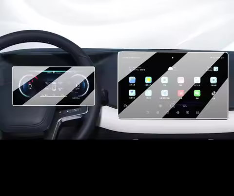 For BYD YUAN UP 2024 LCD car radio 12.8inch gps Navigation Tempered glass and Dashboard Screen film 