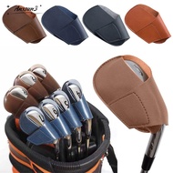 ANXSUN3CV Golf Iron Head Cover Outdoors Leather Accessories Golf Rod Sleeve