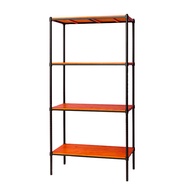 [特價]【dayneeds】松木 90x45x180公分 四層烤黑柚木板收納層架