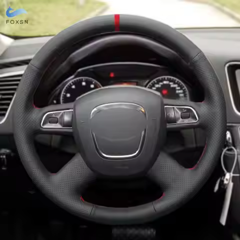 For Audi 4-Spoke with button A3 8P Sportback A4 B8 A5 8T A6 C6 A8 D3 Q5 8R Q7 4L Car Steering Wheel 