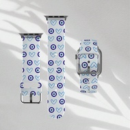 1pc Soft Elastic Breathable Heart & Eye Design Replacement Wristband Strap Compatible With Samsung,