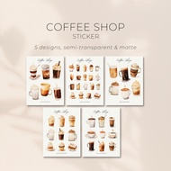 Coffee Shop Journal Planner Deco Sticker