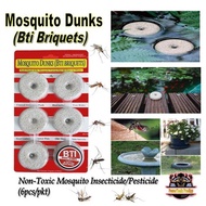 Mosquito Dunks (Bti Briquets) Non-Toxic Mosquito Insecticide / Pesticide 6 pcs pack