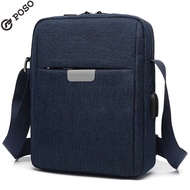 KY-JD laptop bag /POSO男士单肩包小新苹果iPad 10.2 10.9 11英寸平板电脑包休闲斜挎包 蓝 色 WU65
