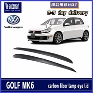 Vemart volkswagen golf mk6 gti carbon Fiber eye lid eye brow head lamp cover accessories