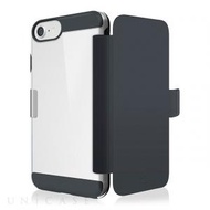 Fitness Folio保護殼適用於 Apple iPhone SE3 / SE2 / 8 / 7，錢包，隔層，薄，安全，TPU（深灰色)