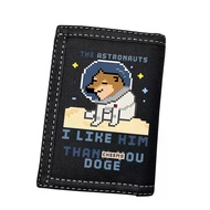 CHEEMS Wallet Tri-Fold Wallet Children Boy Japanese Style Coin Purse Japanese Style