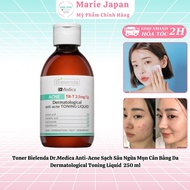 Toner Bielenda Dr.Medica Anti‑Acne Sạch Sâu Ngừa Mụn Cân Bằng Da Dermatological Toning Liquid 250ml