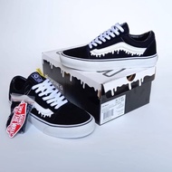 RPOMO SPESIAL sepatu Vans Lumer Old Skool Hitam Putih Kekinian Sneakers Casual Sekolah Anak Dan Dewa