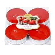 Set of 4 large scented tealight candles D6H2 Miss Candle MIC0602 burns 8 hours (Choose color)