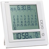 SEIKO SQ422W Wall clock for living room bed room Table Combined Monthly Calendar Function Rokuyo Display Digital Radio Alarm