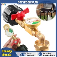 QCC1 Propane Refill Adapter W/Valve and Gauge Propane Refill  Adapter for 1 LB Propane Tank To Be Re