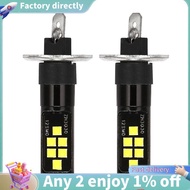 2Pcs H1 Car Led 12V-24V 12Smd Light Bulb 3030 Chipset,W5W Bulb194 Led Bulb For Fog Lights White