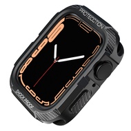 เคสสำหรับ Apple Watch แบบขรุขระ9 8 7 SE 6 5 4 3 44มม. 45มม. 40มม. 41มม. 38มม. 42มม. ฝาครอบป้องกันซองนุ่มกันกระแทกสำหรับ Apple Watch Ultra 2 49มม.